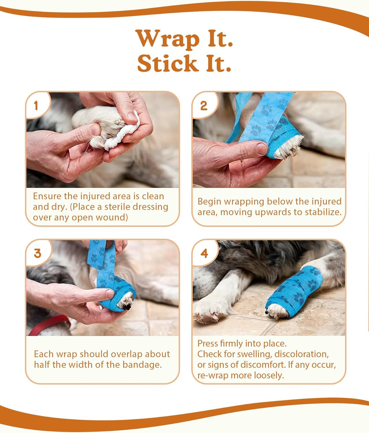 Bandage care for pet